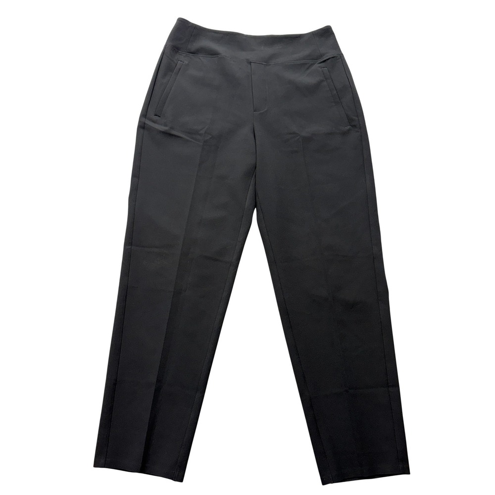 Athleta Ankle Pants Womens 8 Black Microfiber Slim‎ Pull On Stretch Pockets